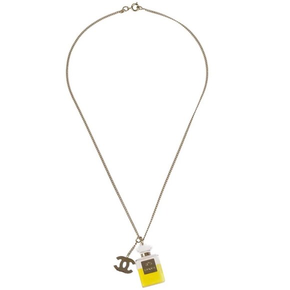 Chanel Gold Perfume Chain Pendant Necklace 04A 176182 - Picture 4 of 4